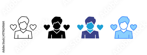 User Behavior icon set multiple style collection