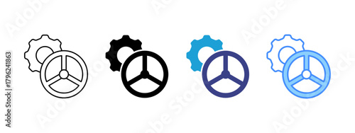 Driving Control icon set multiple style collection