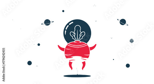 Cosmic Root Vegetable Astronaut Exploring The Wonders Of The Universe