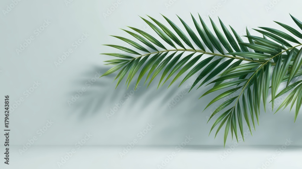 Fototapeta premium Palm Leaf Mockup - Tropical, Green, Minimalist Design