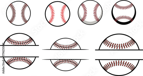 Baseball in round frame sport game equipment team competition match playing exercise