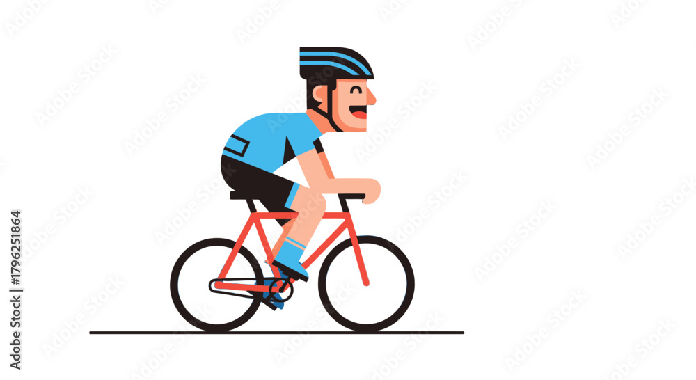 Fototapeta premium Cyclist Cycling Energetically Against Dark Background Depicting Sporty Activity