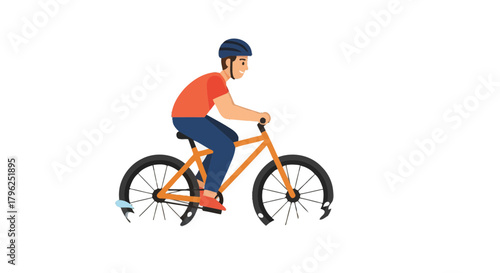 Cyclist Cycling Sport Illustration Isolated Against A Black Backdrop Enjoying Physical Exercise