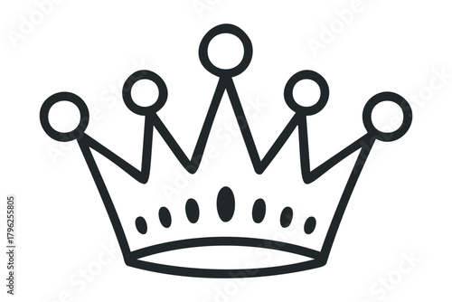 Simple crown outline symbol
