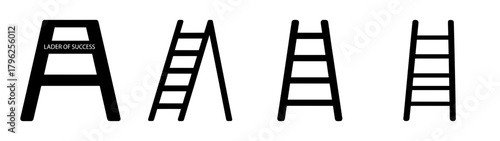 Four different ladder styles showing stsvg to success and progress