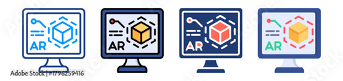 Augmented Reality Icon Sheet Multiple Style Collection 