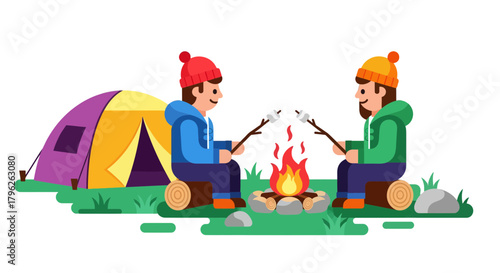 Evening Campfire Gatherings: Roasting Marshmallows and Enjoying Outdoor Adventures Together