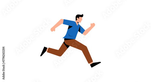 Energetic Runner In Action Illustrating Speed, Motion, And Human Effort Against Black Background