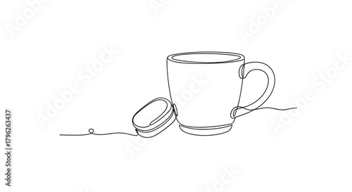 Throat lozenges near cup symbolizing winter healing and home care