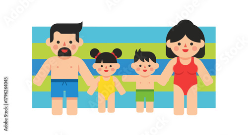 Family Bond At The Beach, Enjoying Holiday Together And Having Fun In The Sun