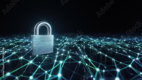 Digital Security Lock Protecting Network Data.