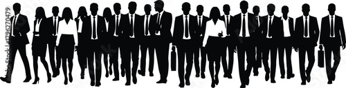 Large business team walking forward together, corporate success, teamwork, leadership, unity, professional group, motivation, collaboration, office people, business concept