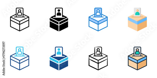 General election icon set multiple style collection 
