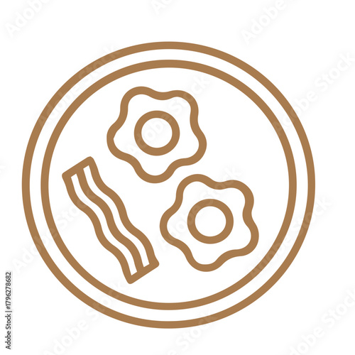 Breakfast plate illustration