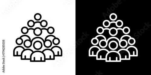 Crowd Icon Line Style Vector Illustration