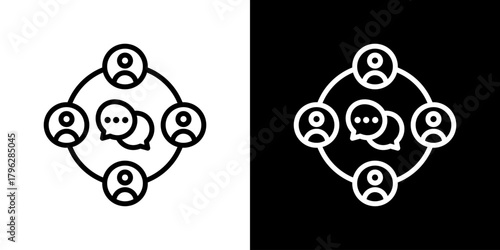 Circle Icon Line Style Vector Illustration