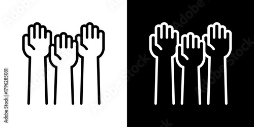 Participation Icon Line Style Vector Illustration