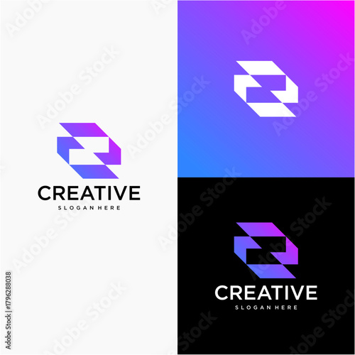 The logo consists of an abstract interlocking geometric shape, resembling a stylized letter “C” or “Z” depending on interpretation.

It is formed using two angular, ribbon-like segments that create a 