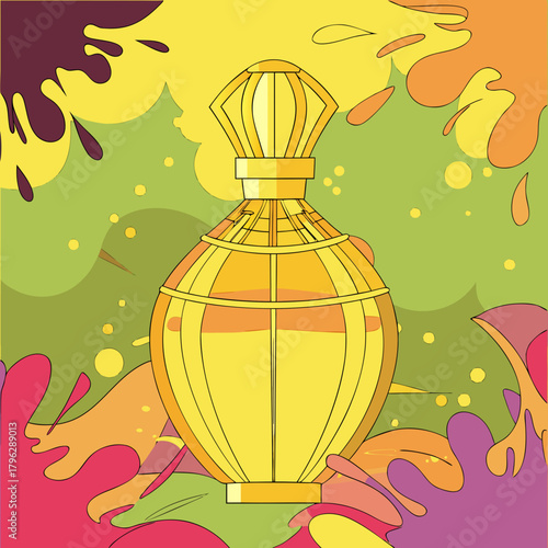 vector illustration of a bird in a cage