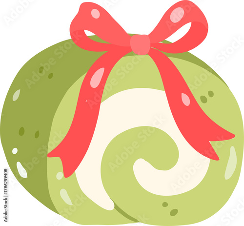 Matcha Christmas Roll Cake