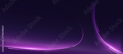 Modern abstract purple wave on dark background,tech banner, corporate business concept, hi-tech abstract background, vector illustration for business or presentation