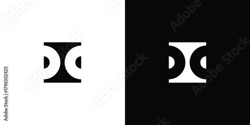 simple and unique letter DC initials logo design