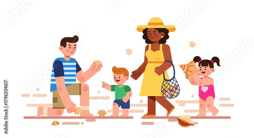 Family Seaside Adventures: Collecting Seashells and Experiencing Beachside Blissful Moments