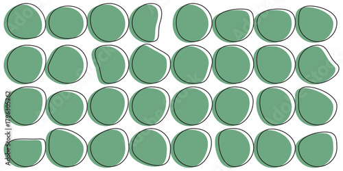 Amoeba blob, irregular shape vector illustration set