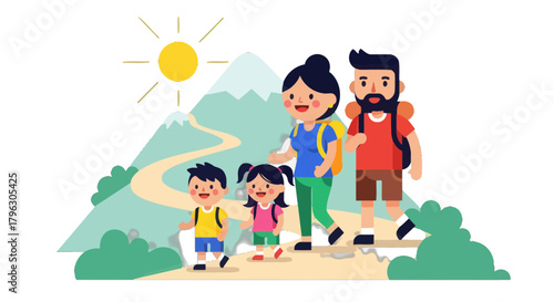 Family Hiking Adventure: Embracing Nature and Joyful Moments Amidst the Mountains