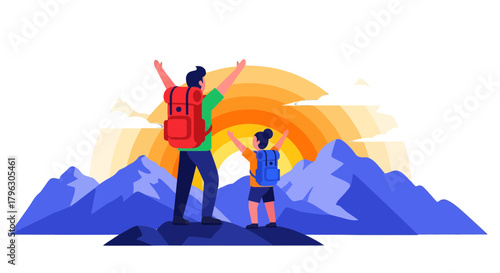 Family Hiking Adventure: Embracing Nature and Reaching Peak Together For Victory