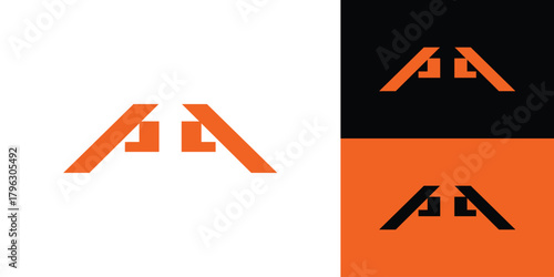 Unique and modern AA logo design