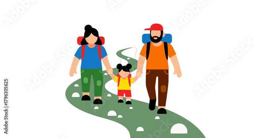 Family Hiking Adventure On A Trail: Exploring Nature Together For Lasting Moments