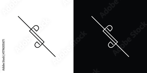 Unique and simple letter S initials logo design