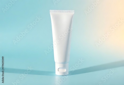 Tube of cream and toothpaste on white background isolated cosmetic and hygiene containers
