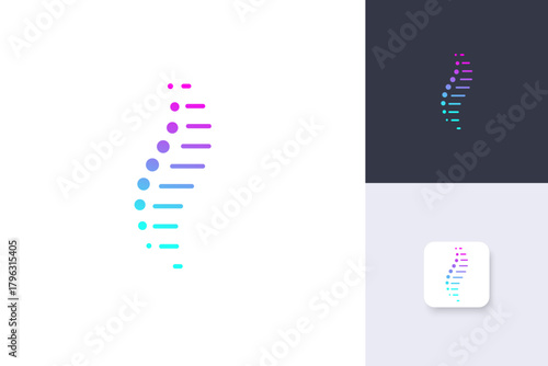 spine logo design vector template
