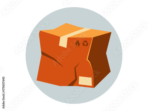 Damaged product icon. Product delivery icon. Flat vector icons. Illustration concept.