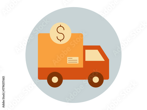 Delivery cost icon. Product delivery icon. Flat vector icons. Illustration concept.
