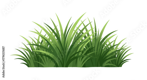 A vibrant green grass vector illustration, perfect for adding a touch of nature to digital designs, available in PNG format for easy integration and use.