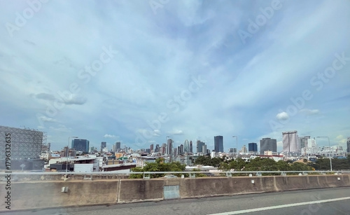 Cityscape of Bangkok, Thailand from Overpass
