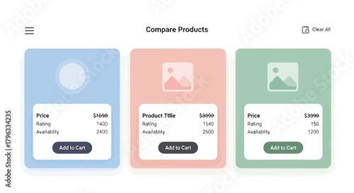 Compare Products Illustration for E Commerce and Online Shopping Websites
