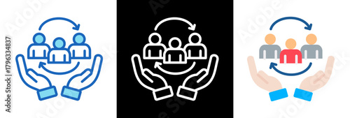 Diversity Inclusion tripplestyle icon