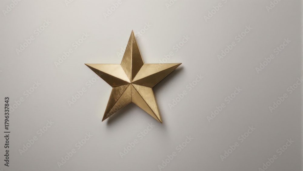 Obraz premium A single golden star on a plain background.