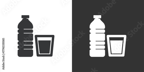 Drinking Water icon. Solid glyph series icon