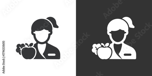 Nutritionists icon. Solid glyph series icon