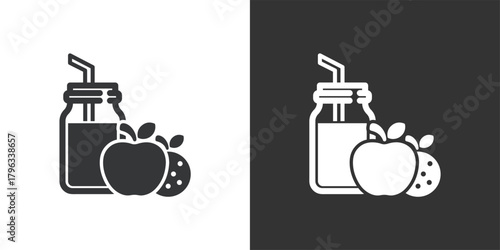 Healthy Drink icon. Solid glyph series icon