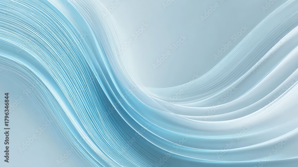Fototapeta premium Smooth Blue Flowing Abstract Waves