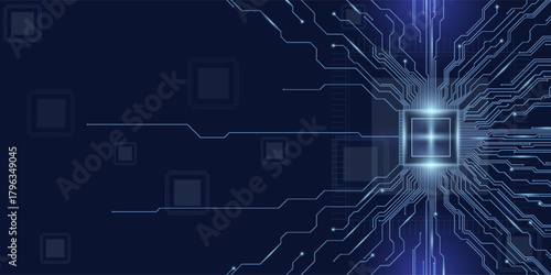 Circuit board. Technology background. Central Computer Processors CPU concept. Motherboard digital chip.