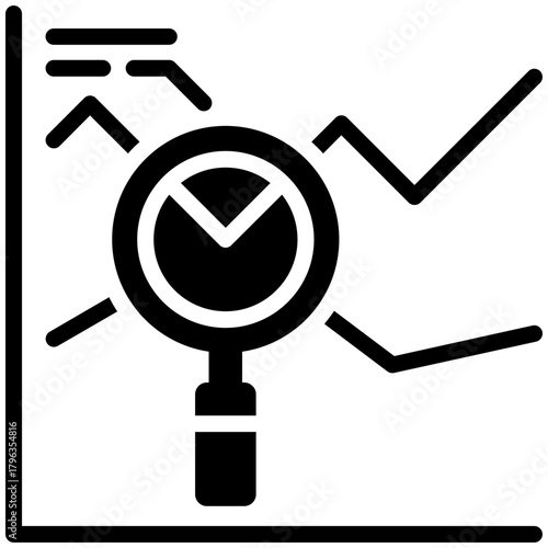 analysis icon isolated on white background. vector illustration icon for business and marketing strategy