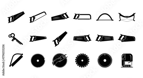 Collection of professional carpentry saws and cutting tools for your project needs