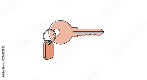 Secure access granted with this modern key and tag, symbolizing opportunity and solutions.